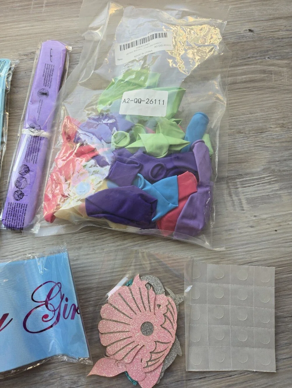 Mermaid Happy Birthday Party Supplies - Balloons, Birthday Girl Sash Etc